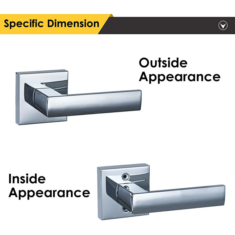 NEWBANG Heavy Duty Passage Door Lever, Left Or Right Handing, Polished